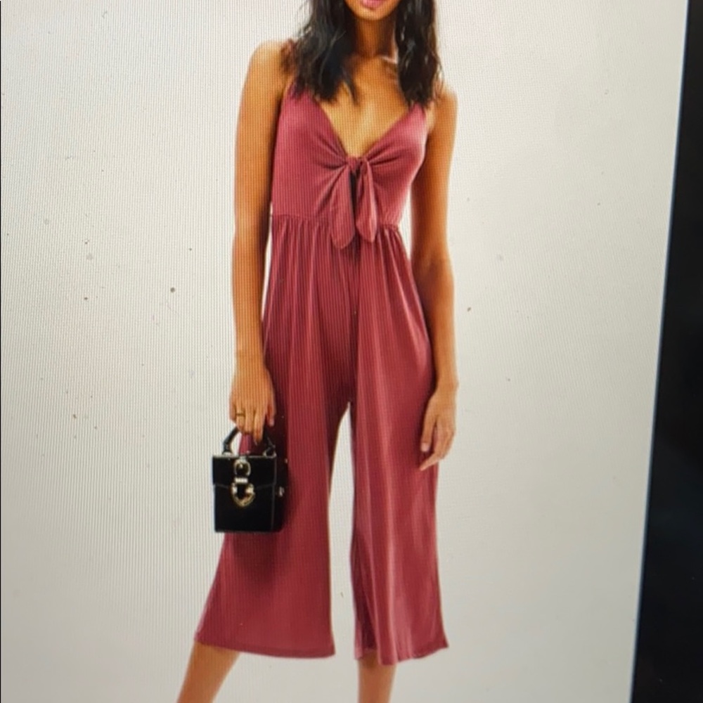 Kendall and Kylie Cupro tie jumpsuit